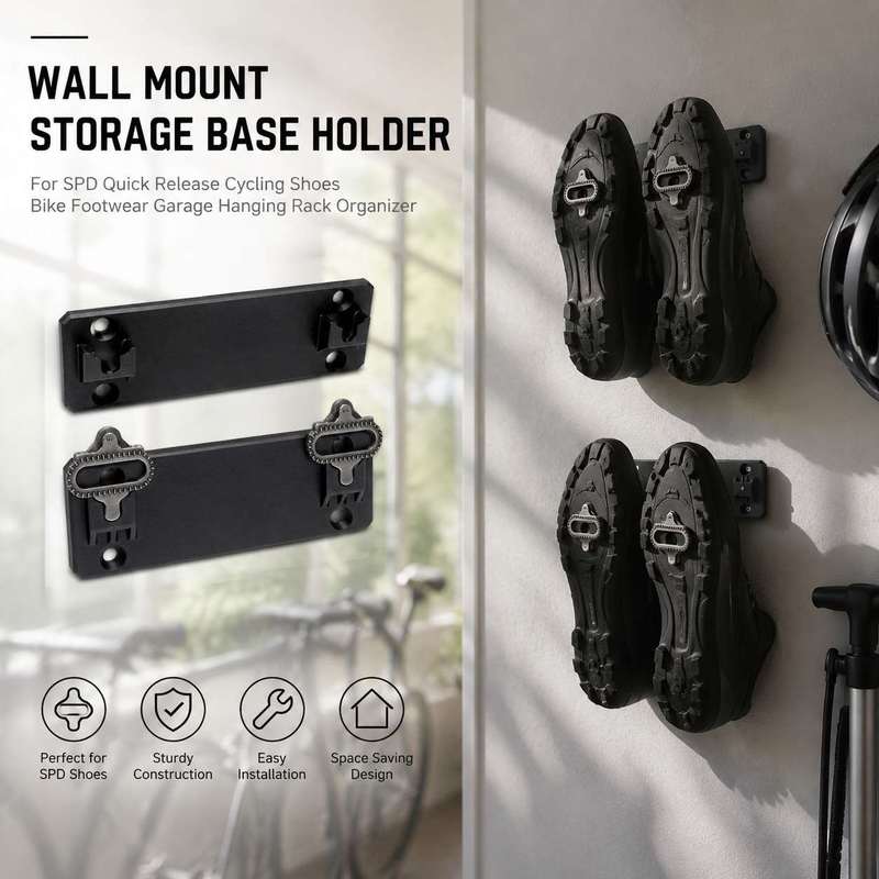 Cycling Gear Organizer Wall - Настенное крепление-держатель для хранения велосипедной обуви